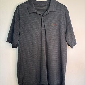 Greg Norman Collection Men’s Gray Golf Polo Shirt Shark Logo